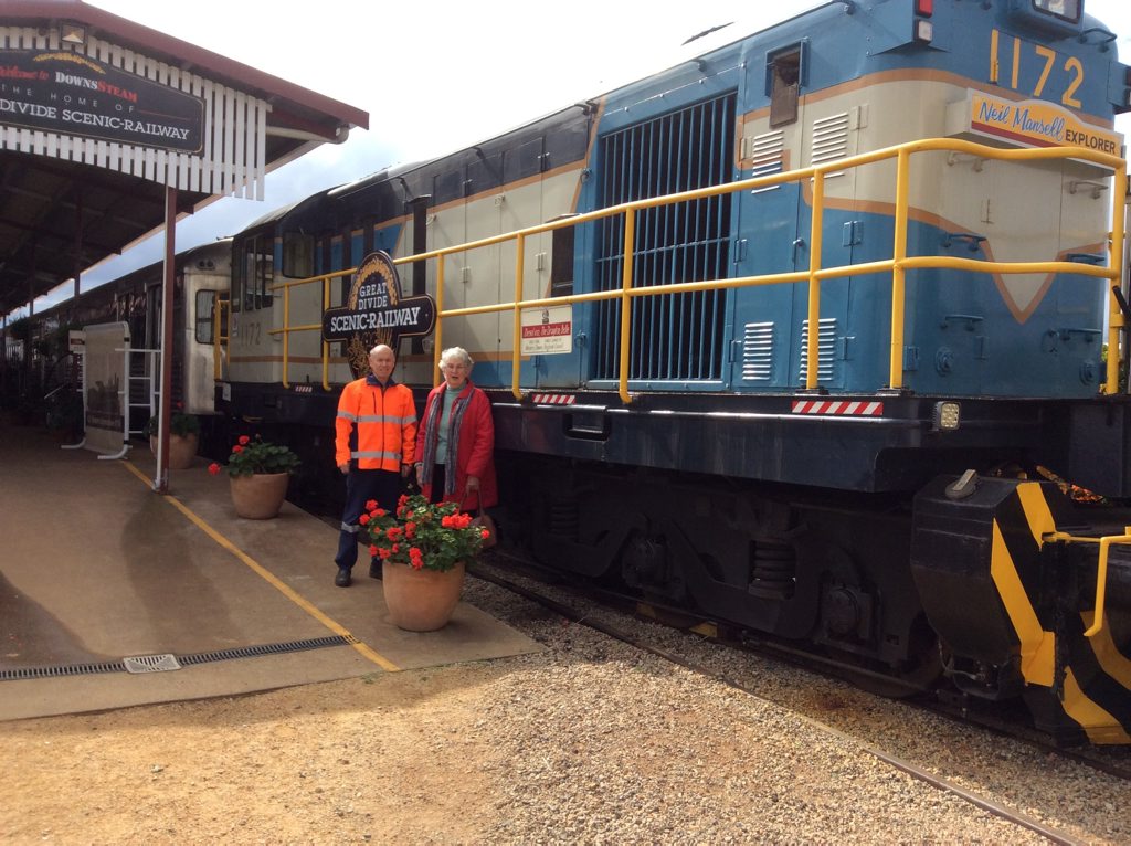 Derek Turner and Hazel Gillies at Downs Steam. Derek Turner and Hazel Gillies at Downs Steam.